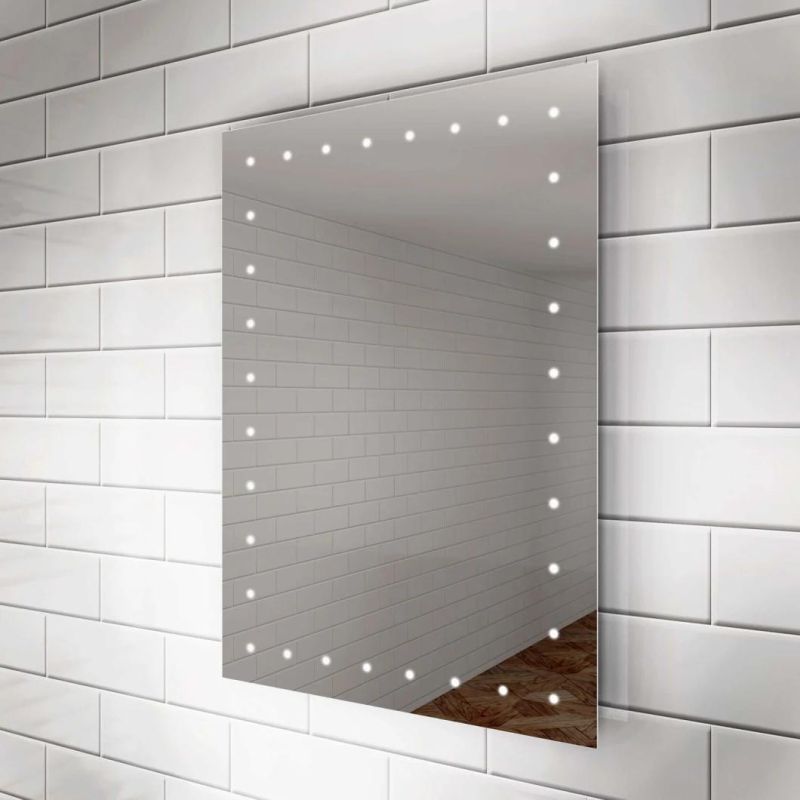 Sally Fog Free Makeup Decorative Glass Wall Mounted LED Backlit Waterproof Bathroom Mirror