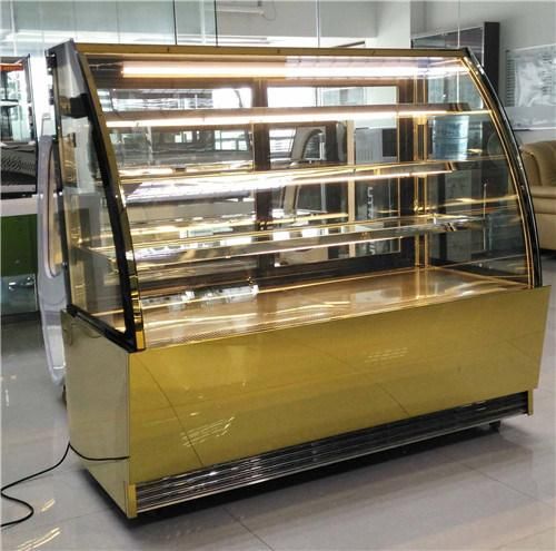 3-Shelf Double Curved Glass Display Cake Refrigerator Showcase