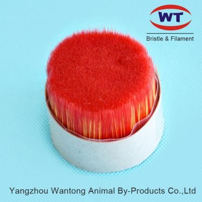 High Quality Red Solid Tapered Synthetic Filament Mix White Bristle for Paint Brush