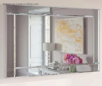 Hot Sales Good Quality Furniture Bathroom Beveled Edge Wall Silver Mirror