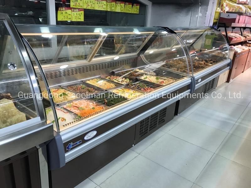 New Design Cheese and Sausage Self Service Refrigerated Showcase with Corner