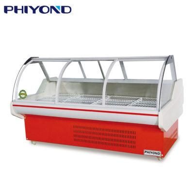 Phiyond Ssg-a Glass Door Meat Display Chiller Deli Meat Display Case Fish Cooling Showcase