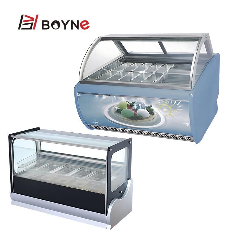 Milk Tea Material Storage Chiller Ice Cream Display Cabinet