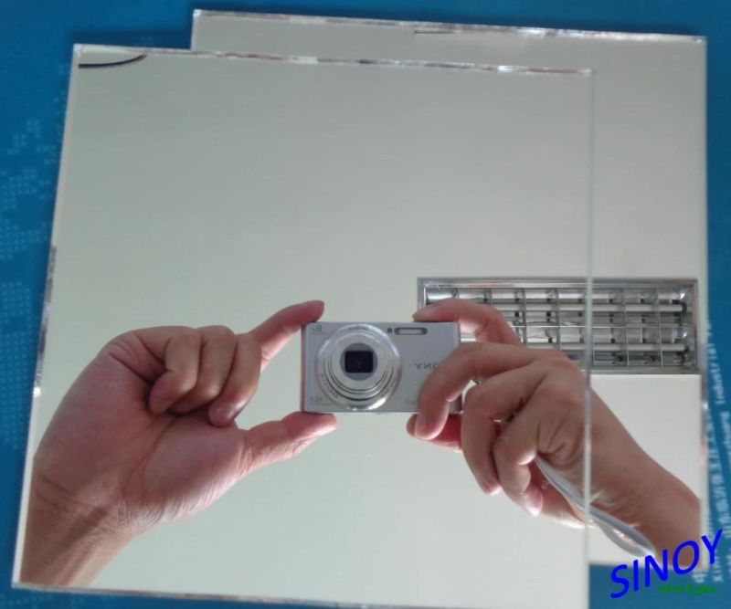 Standard Size Transparent Mirror Glass, Clear Glass Mirror Made of Flat Shape Clear Glass