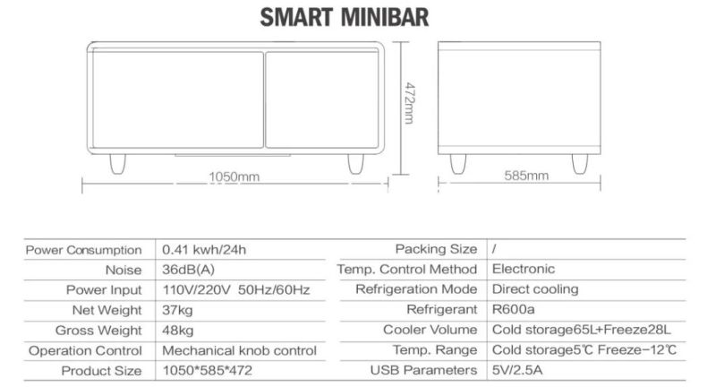 Dedi Sobro Smart Side Table with Fridge