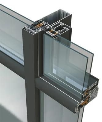 Double Triple Glazed Cladding System Price Design Aluminium Glass Curtain Wall