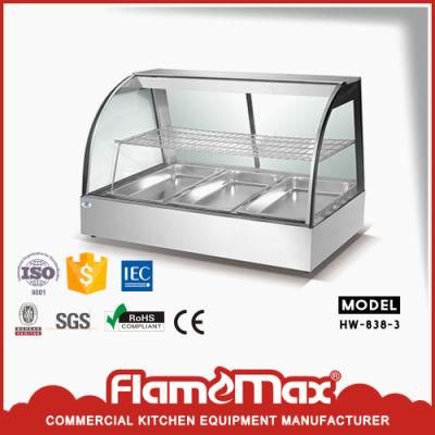 Curved Glass Warming Showcase 3-Pan (HW-838-3)