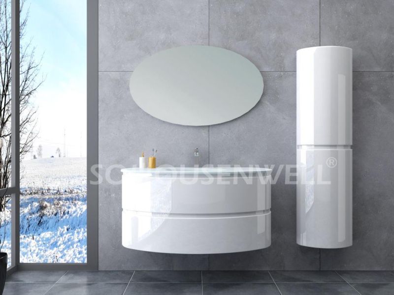 36 Inch Bathroom Vanity Oval Mirror Cabinet
