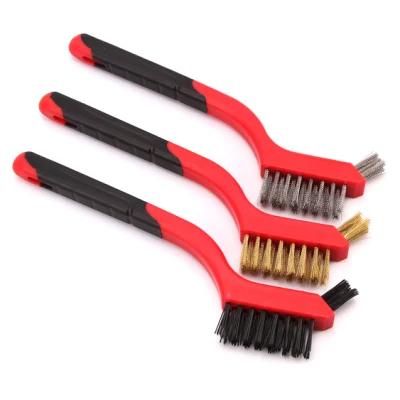 Nylon Brass Stainless Steel Heavy Duty Curved Scratch Brush for Rust