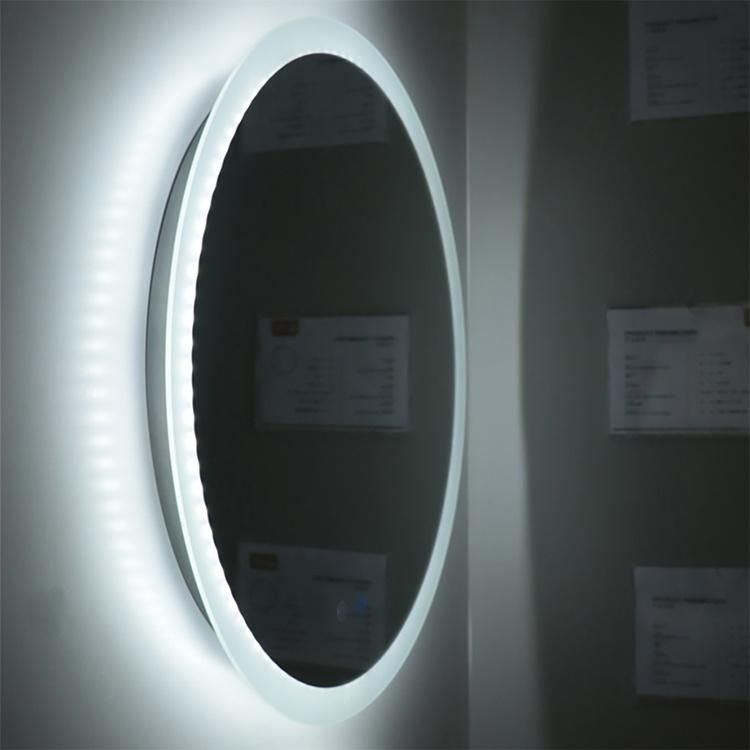 Manufacturer of Frameless Round LED Bathroom Wall Hang Mirror for Makeup Dressing