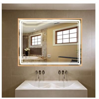 Square Rectangle Wall-Mounted LED Lighted Bathroom Vanity Mirror