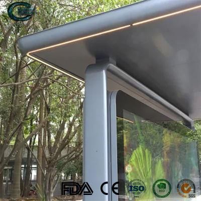 Huasheng Metro Bus Shelters China Bus Stop Rain Shelter Manufacturers High Quality Outdoor Waterproof Bus Waiting Shelter