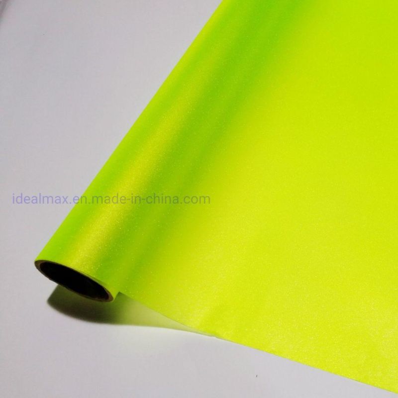 Orange Color Glittering PVC Adhesive Window Film for Building