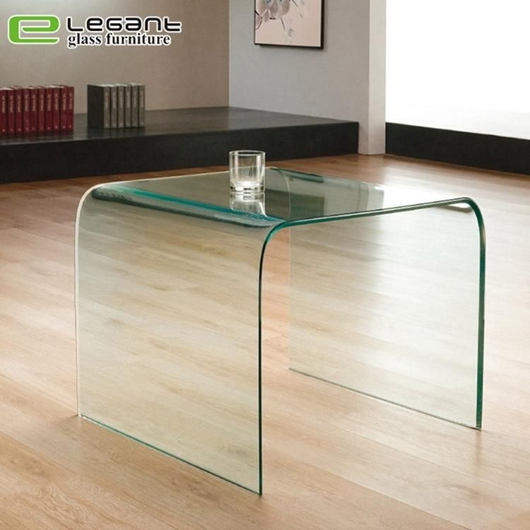 Simple Curved Glass Center Table