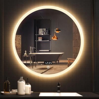 GS CE Certificates Luxury Illuminated LED Lighted Bathroom Vanities Wall Mirror Round