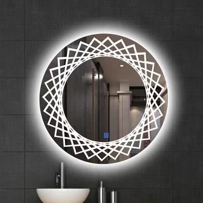 New Design Round Bathroom Mirror Silkscreen Print Mirror LED Mirror
