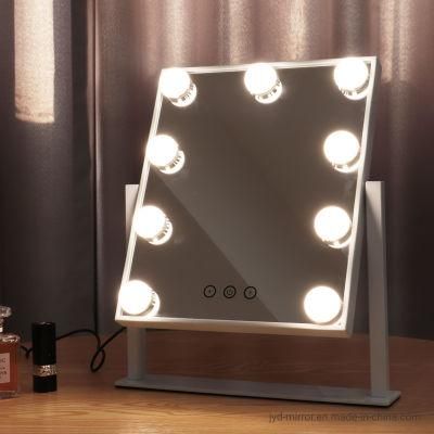 Desktop Makeup Lighted Hollywood Mirror with LED Bulbs