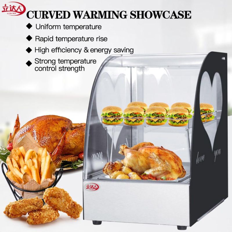 Top Selling Glass Pastry Hot Food Commercial Cabinet Bakery Cases Electric Food Warmer Display/Warming Showcase