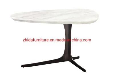 Modern White Artificial Marble Side Coffee Table for Home Sofa Bedroom