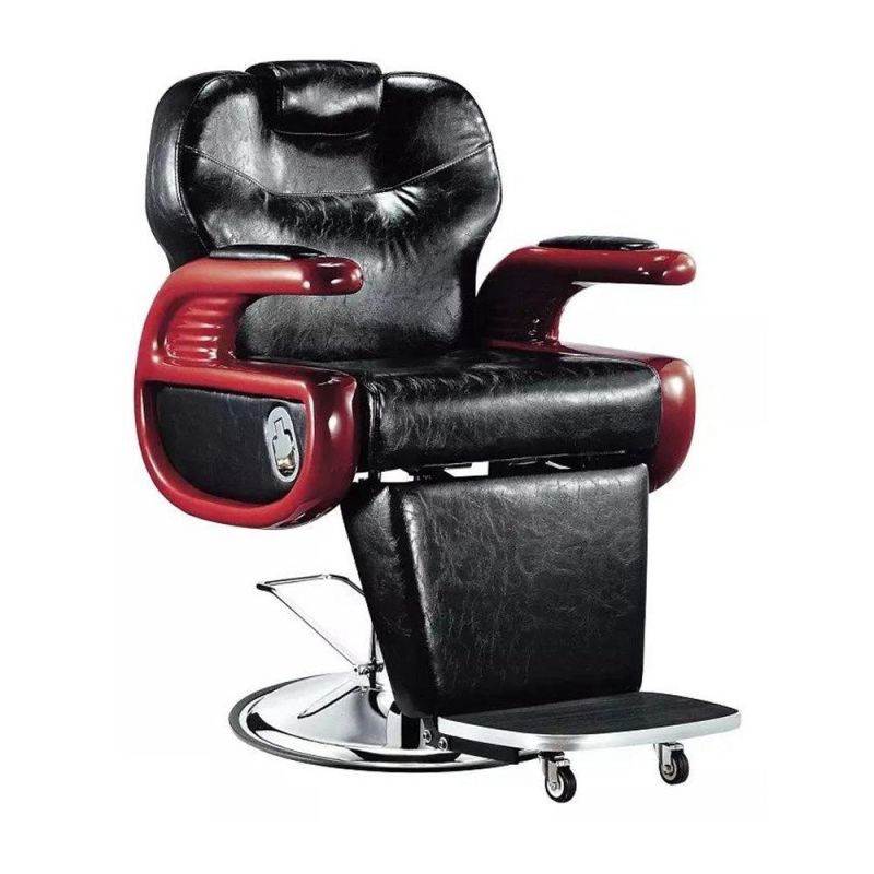 Hl-8186 Salon Barber Chair for Man or Woman with Stainless Steel Armrest and Aluminum Pedal