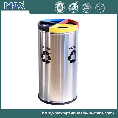 Open Top Round Commercial Area Garbage Dustbin