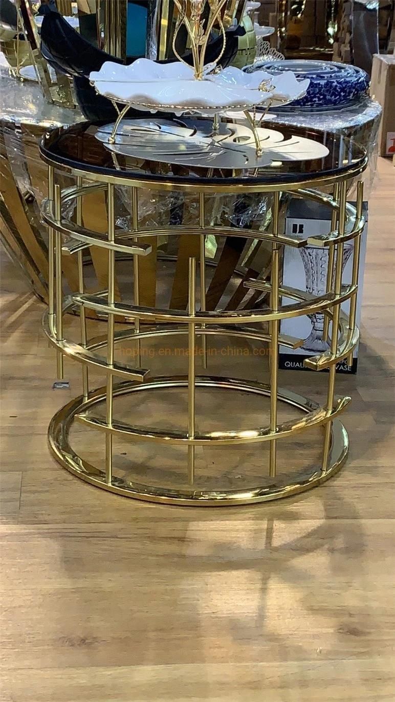 Brown Glass Side Table Mesas De Centro New Arrive Oval Shape Mirror Coffee Table