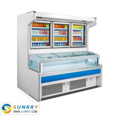 Plug-in Double Temperature Refrigerator and Freezer Combined Showcase