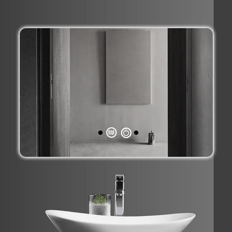 Rectangular Shape Body Sensor Mirror Defog Shower Mirror Bathroom Vanity Smart LED Mirror