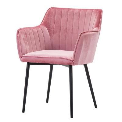 Modern Design Light Luxury Style Restaurant Furniture Home Hotel Velvet Garden Furniture Dining Chair