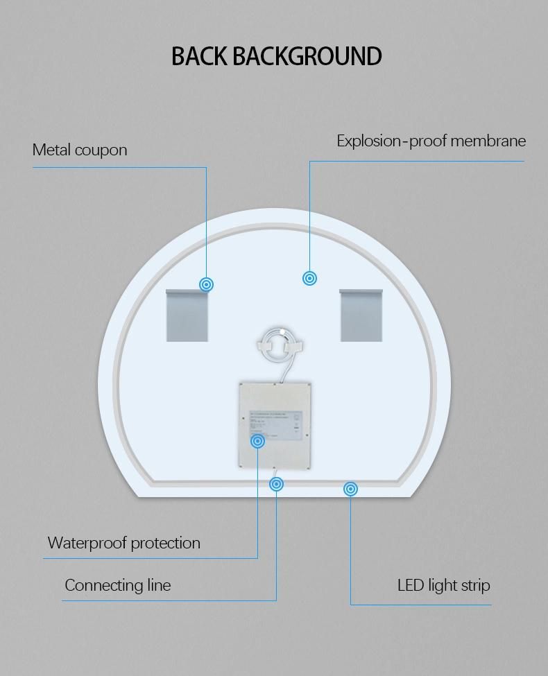 Single Sided Smart Mirror From China Leading Supplier for Bedroom Bathroom Entryway