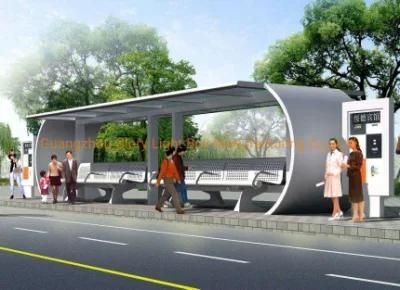 OEM Stainless Steel Bus Shelter Canopy to Metro, Underground Parking Lot, Railway Station