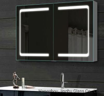 Home Decorative Wall Mounted Hotel Bathroom Furniture LED Mirror Cabinet with Defogger
