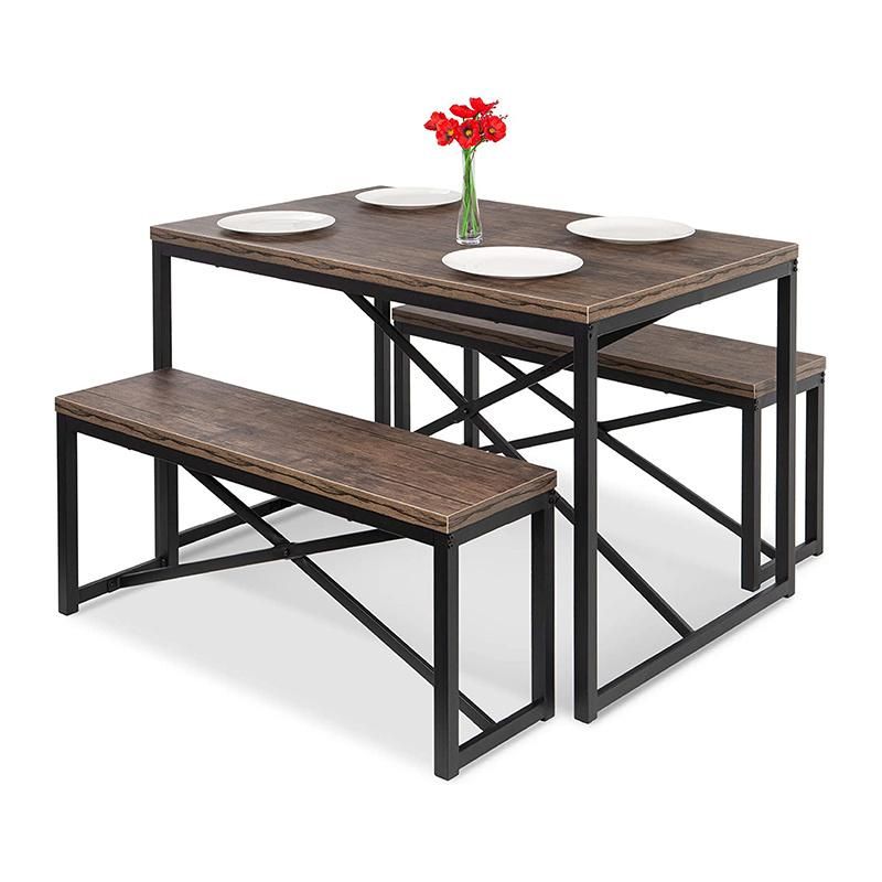 Dining Table Furniture Set 4-Person Space-Saving Dinette for Kitchen Dining Room