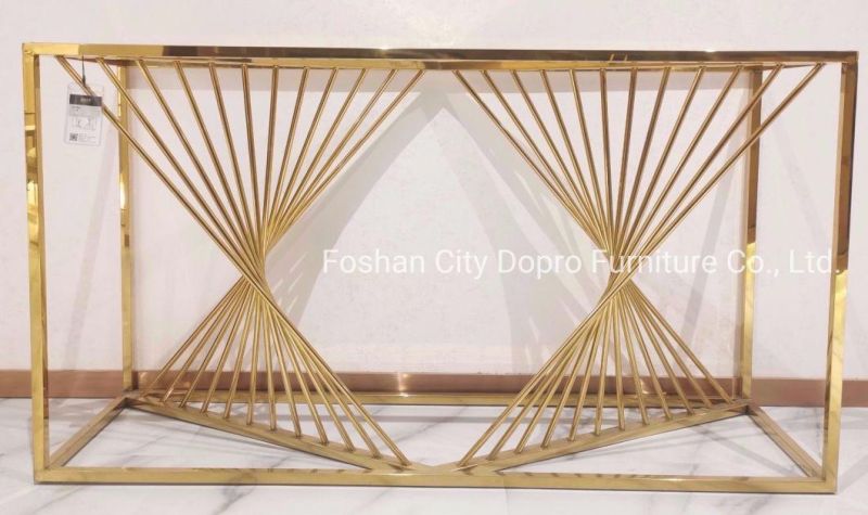 French Style Clear Glass Top Console Table for Home and Hotel