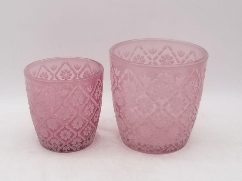 Glass Candle Holders in Different Color and Pattern
