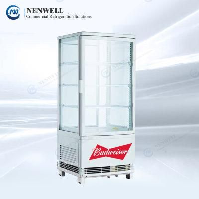 Countertop 4-Sided Glass 86L Energy Drink Refrigerated Display Showcase (NW-RT78L-2R)