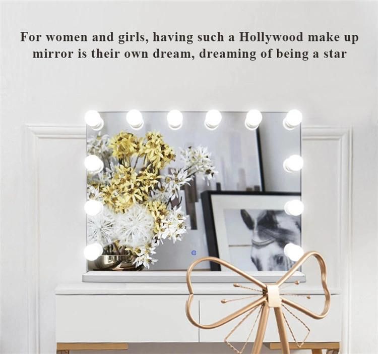 Hollywood Framed Large Full Length Floor Vanity Home Decor Mirror with Lights