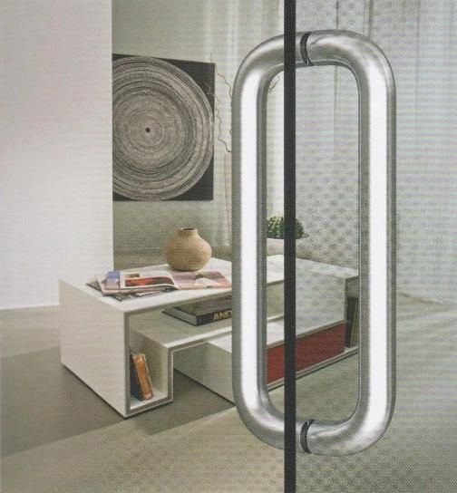 Stainless Steel 304 Double Side Tempered Glass Door Pull Handle