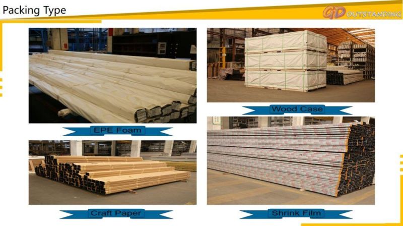 Gd Supplier Wooden Grain Aluminium Profiles for Aluminum Doors and Windows