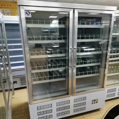 Brand New 2 Glass Door Display Cooler / Refrigeration Cooling System /Merchandiser Chiller/ Showcase RoHS Ce UL Certificate