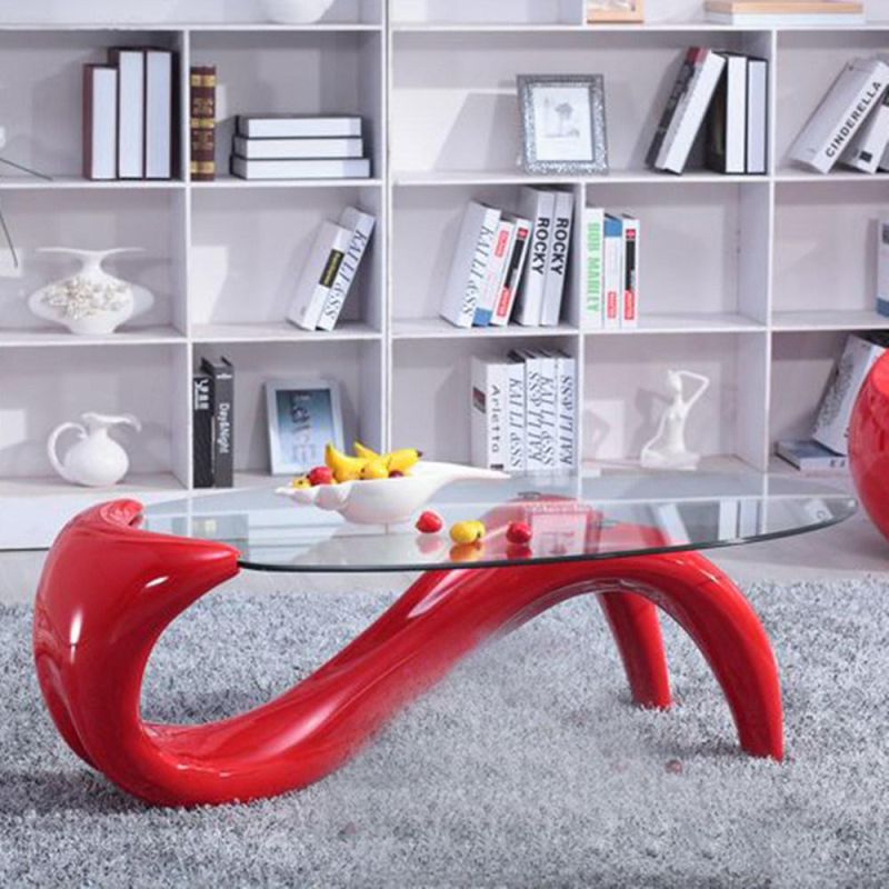 Bespoken Hotel Furniture Steel Glass Exotic Coffee Tea Table Design