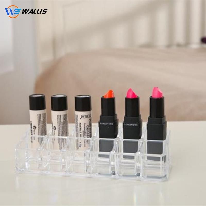 12 Hole Acrylic Lipstick Stand Lattice Display Stand Lipstick Small Cosmetic Storage Box Display