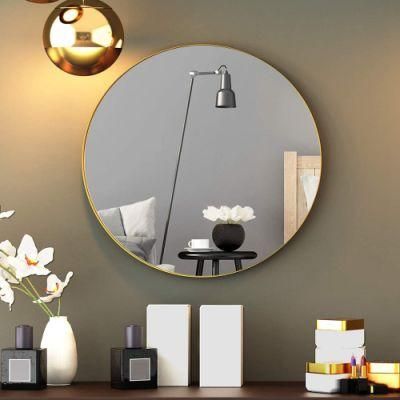 Jinghu Concise Design Wall Mount Metal Aluminum Alloy PS Framed Home Decor Bathroom Mirror
