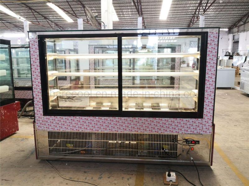 Marble Body Danfoss Compressor Cake Pastry Refrigerator Display Showcase