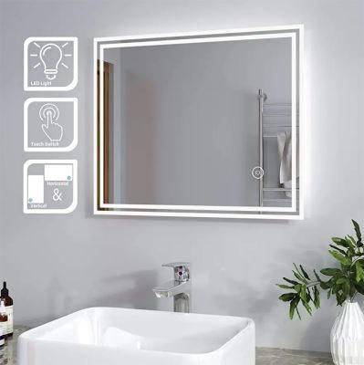 GS Approval China Supplier Vanity Bathroom Anti-Foggy Wall Mounted Mirror with Lights