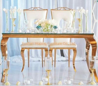 Modern Cheaper Wedding Table Wooden Top Glass Table Good Quality Living Room Furniture Dining Table Set