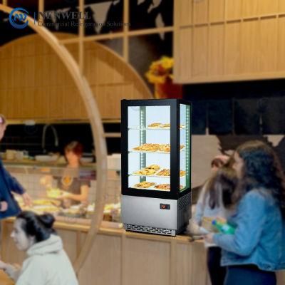 Restaurant Countertop See-Through Four Sided Glass Beverage and Food Display Refrigerated Showcase (NW-RT78L-7)