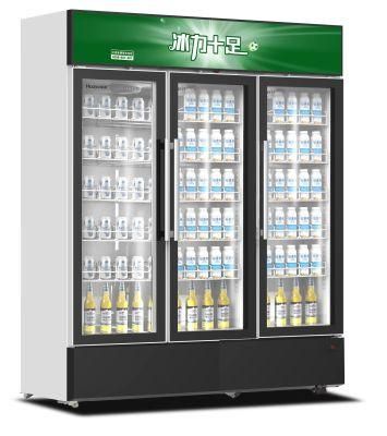 Manufacturer Wholesale Price Upright Chiller Showcase for Supermarket Drinks Display Cooler