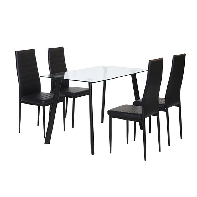 Competitive Home Furnitures Modern Restaurant Glass Dining Table