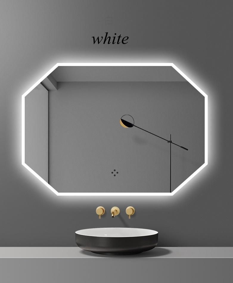 Modern Wall Silver Smart LED Illumated Bathroom Vanity Glass Mirror